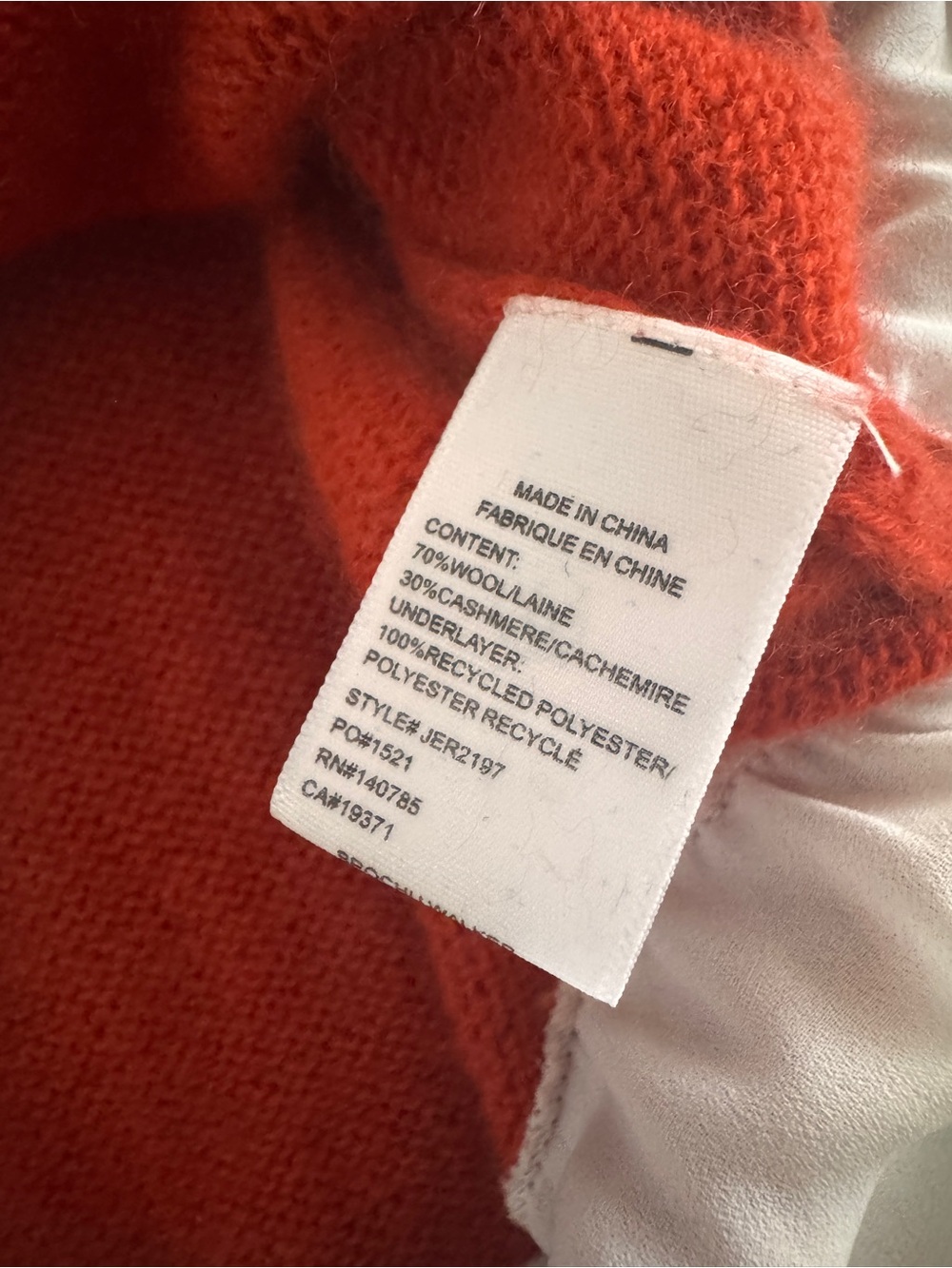 Brochu Walker The Looker Layered V Neck Wool Cashmere Sweater Red M - Picture 10 of 12